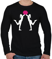 printfashion Pompomlány - Férfi hosszú ujjú póló - Fekete (2382042)