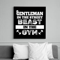 printfashion Beast in the gym - Vászonkép - Fekete (14779531)