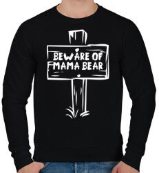 printfashion Mama medve - Férfi pulóver - Fekete (4810227)