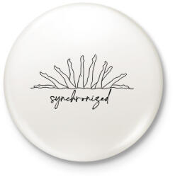 printfashion Synchronized - Kitűző, hűtőmágnes - Fehér (15911774)