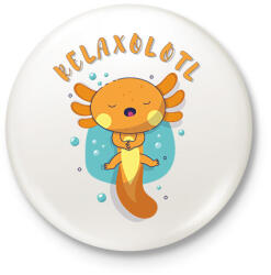 printfashion Relaxolotl - Kitűző, hűtőmágnes - Fehér (10878979)