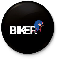 printfashion Tekerek ahogy bírok - Kitűző, hűtőmágnes - Fekete (3101677)