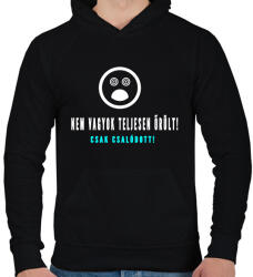 printfashion nem vagyok teljesen őrült2 - Férfi kapucnis pulóver - Fekete (1440067)