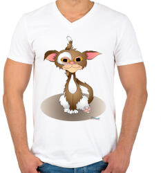 printfashion Gizmócic - Férfi V-nyakú póló - Fehér (485645)