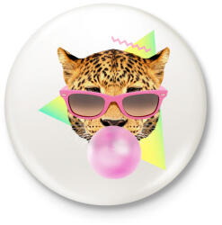 printfashion Bubble gum leo - Kitűző, hűtőmágnes - Fehér (3074687)