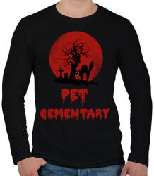 printfashion pet cementary - Férfi hosszú ujjú póló - Fekete (1795165)