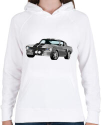 printfashion Ford Mustang - Női kapucnis pulóver - Fehér (5160706)