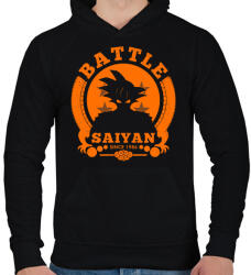 printfashion battle saiyan - Férfi kapucnis pulóver - Fekete (837300)