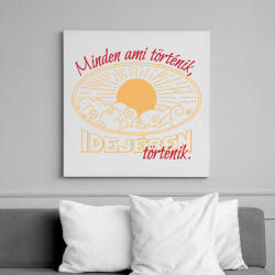 printfashion Minden ami történik - Vászonkép - Fehér (7617257)