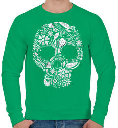 printfashion vintage-halalfej - Férfi pulóver - Zöld (1037549)