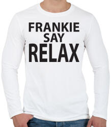 printfashion frankie-say-relax-black - Férfi hosszú ujjú póló - Fehér (876700)