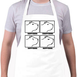printfashion Capybara feelings - Kötény - Fehér (12745101)
