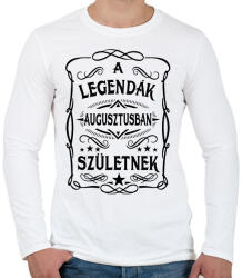 printfashion A legendák augusztusban születnek - Férfi hosszú ujjú póló - Fehér (7406238)