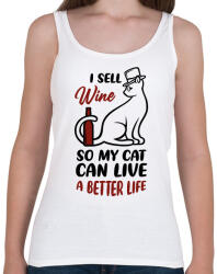 printfashion I sell wine - Borász - Női atléta - Fehér (7302529)