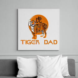 printfashion tiger dad - Vászonkép - Fehér (6631506)