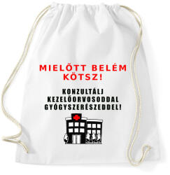 printfashion MIELŐTT BELÉM KÖTSZ2 - Sportzsák, Tornazsák - Fehér (1505382)