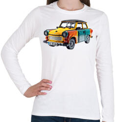 printfashion LEGO Trabant - Retro autó - Női hosszú ujjú póló - Fehér (15533359)
