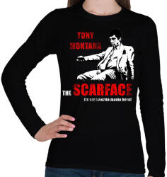 printfashion scarface - Női hosszú ujjú póló - Fekete (1914363)