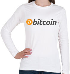 printfashion bitcoin logo - Női hosszú ujjú póló - Fehér (4736091)