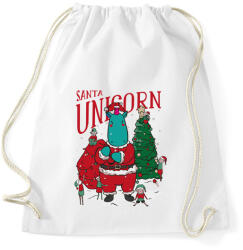 printfashion Karácsony - télapó unikornis - Sportzsák, Tornazsák - Fehér (5631573)