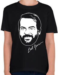 printfashion Bud Spencer - Gyerek póló - Fekete (6107055)