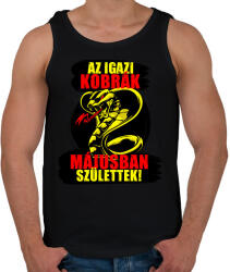 printfashion Májusi Kobra - Férfi atléta - Fekete (6050159)