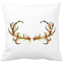 printfashion Deer Antler - Párnahuzat, Díszpárnahuzat - Fehér (1616154)