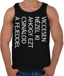 printfashion Viccesen nézel ki - fehér - Férfi atléta - Fekete (7041455)