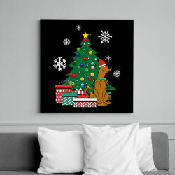 printfashion Scooby-Christmas - Vászonkép - Fekete (6650616)