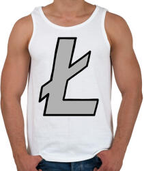 printfashion Litecoin - Férfi atléta - Fehér (6932319)