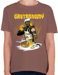 printfashion Skorpió szakács - Gyerek póló - Mogyoróbarna (96913)