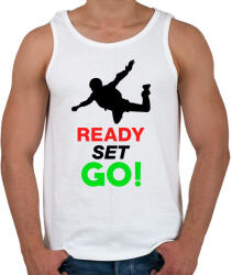 printfashion Ejtőernyős - Férfi atléta - Fehér (7575558)