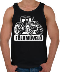 printfashion Földművelő - Férfi atléta - Fekete (6042983)