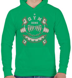 printfashion GYM ZONE - Férfi kapucnis pulóver - Zöld (131885)