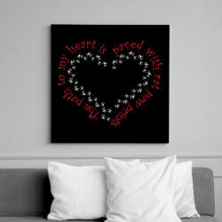 printfashion Patkány mancsnyomok - Vászonkép - Fekete (13452586)