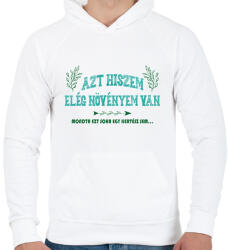 printfashion Elég növényem van - Férfi kapucnis pulóver - Fehér (12954097)