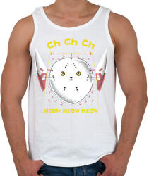 printfashion Horror macska - Férfi atléta - Fehér (13390239)