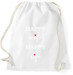 printfashion Happy Wife 4 - Sportzsák, Tornazsák - Fehér (14850370)