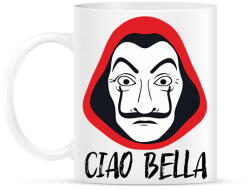 printfashion Ciao Bella - A nagy Pénzrablás - Money Heist - La Casa de Papel - Bögre - Fehér (5795483)