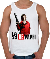 printfashion La casa de papel art - Férfi atléta - Fehér (4894753)