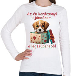 printfashion Az én ajándékom a legszuperebb - Női hosszú ujjú póló - Fehér (15119227)