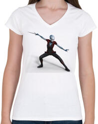 printfashion Amazon - Női V-nyakú póló - Fehér (5207301)