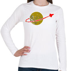 printfashion Green planet - Női hosszú ujjú póló - Fehér (1891824)