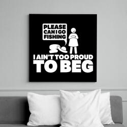 printfashion Kérlek, elmehetek pecázni. . . ? - Vászonkép - Fekete (6645708)