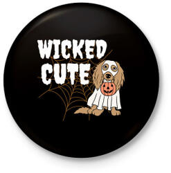 printfashion Wicked cute - Kitűző, hűtőmágnes - Fekete (14658134)