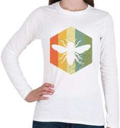 printfashion Méh - Női hosszú ujjú póló - Fehér (1634047)