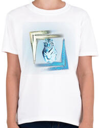 printfashion colorfulltiger - Gyerek póló - Fehér (1531165)