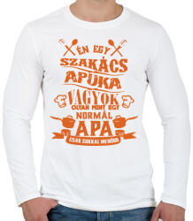 printfashion Szakács apuka - Férfi hosszú ujjú póló - Fehér (940781)