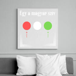 printfashion Egy a magyar sziv - Vászonkép - Fehér (15769698)