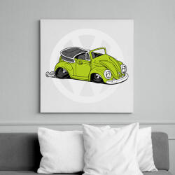 printfashion VW bogár zöld - Vászonkép - Fehér (6636510)